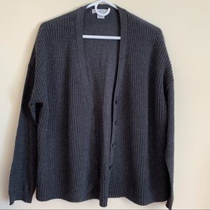 Charcoal Gray  Liz Claiborne cardigan. XL